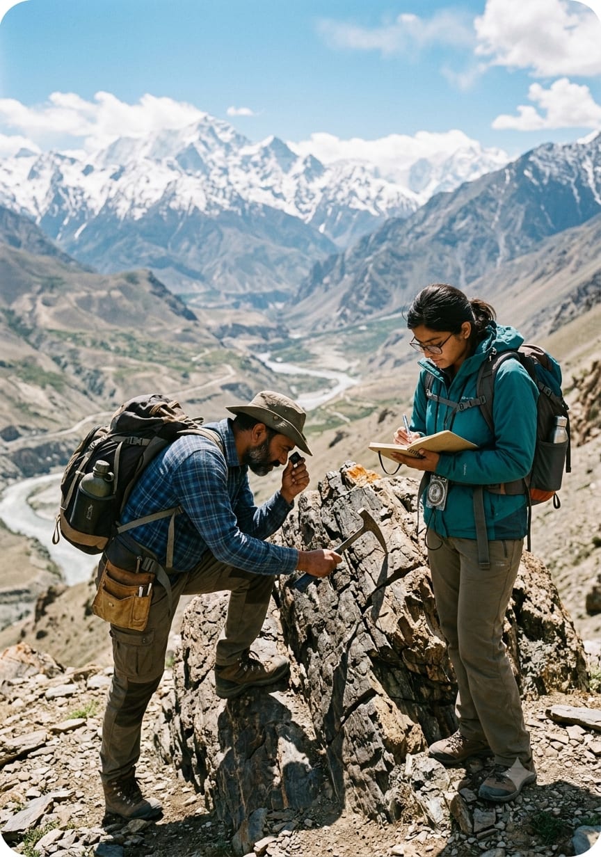 HSG members on a field study